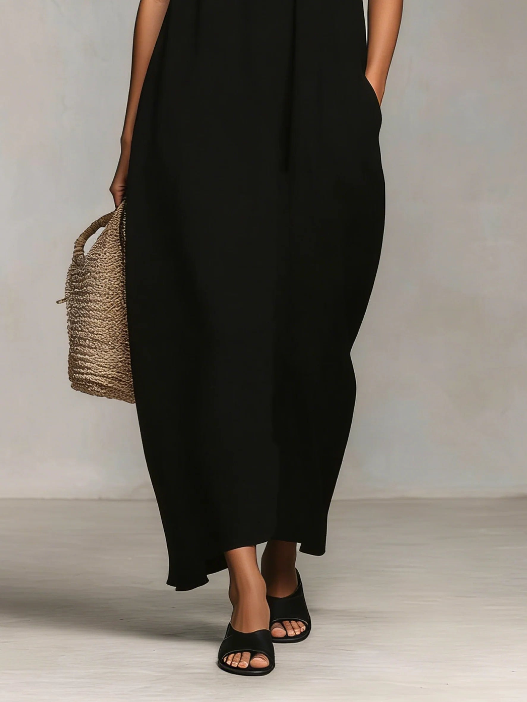 Mirelle™ | Color block spaghetti strap maxi dress