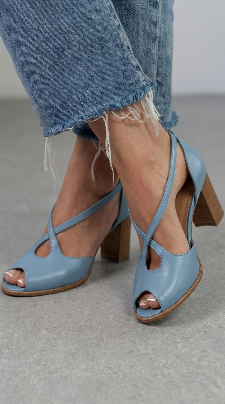 Elegante Puderrosa und Rosa Sandalen mit offenen Zehen, gekreuzten Riemen und Blockabsatz