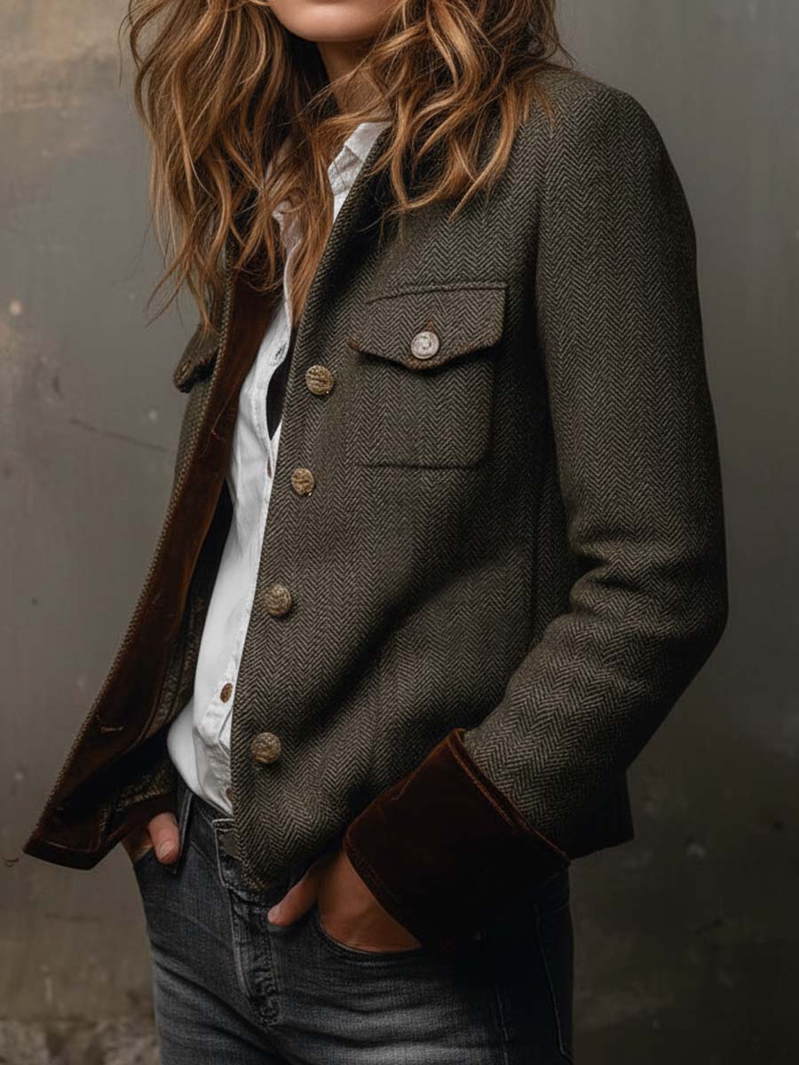 Honorine | Vintage Blazer mit Kontrastdetails
