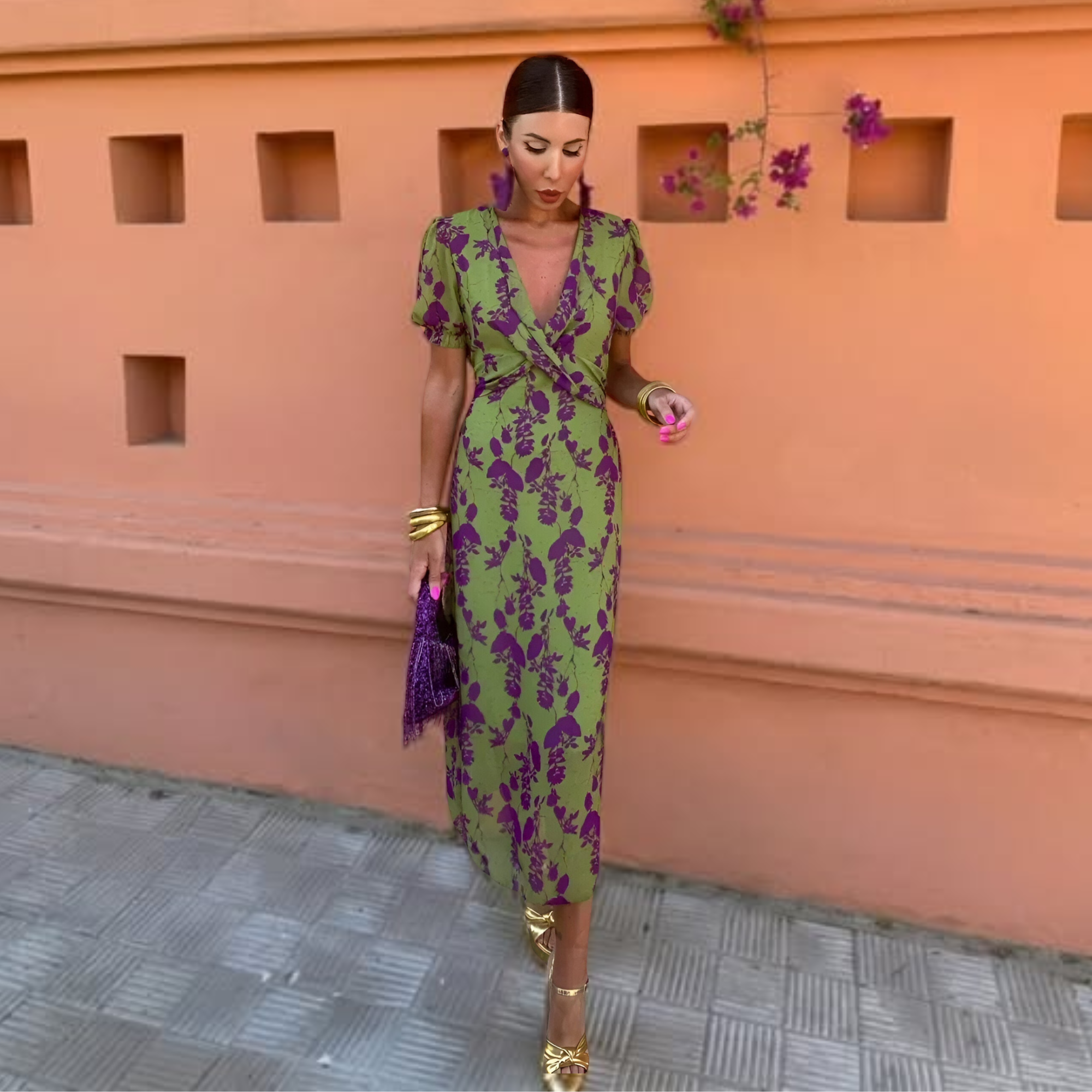 Elea™ | Floral wrap dress