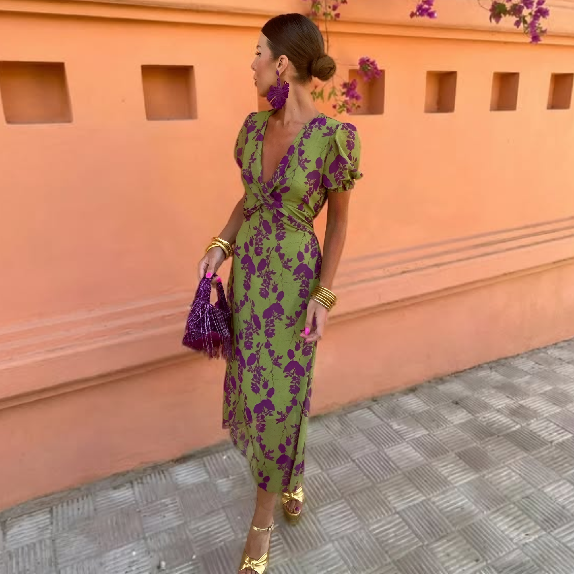 Elea™ | Floral wrap dress