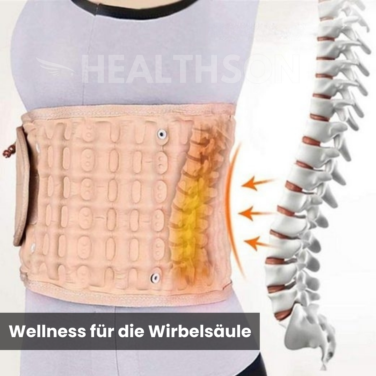 RückenWohl™ | Aufblasbarer Rückenstützgürtel