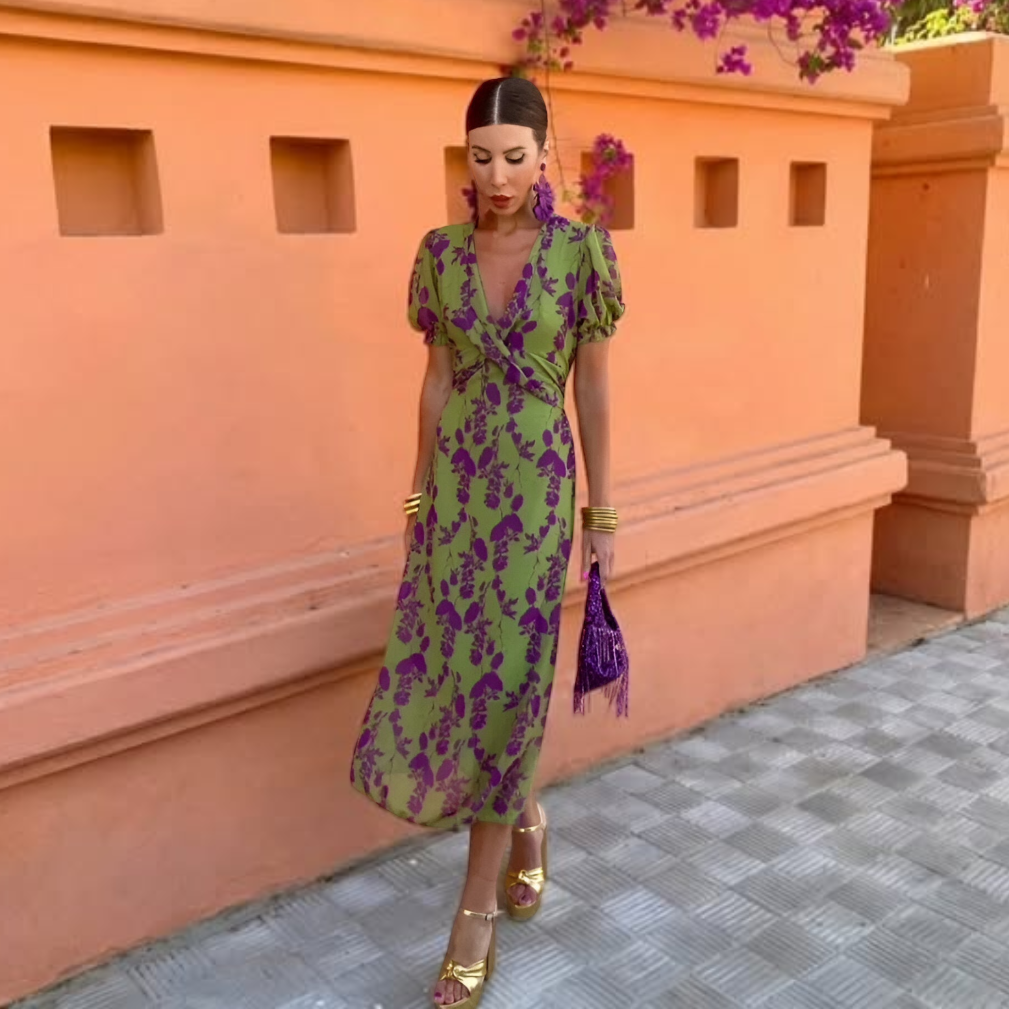 Elea™ | Floral wrap dress