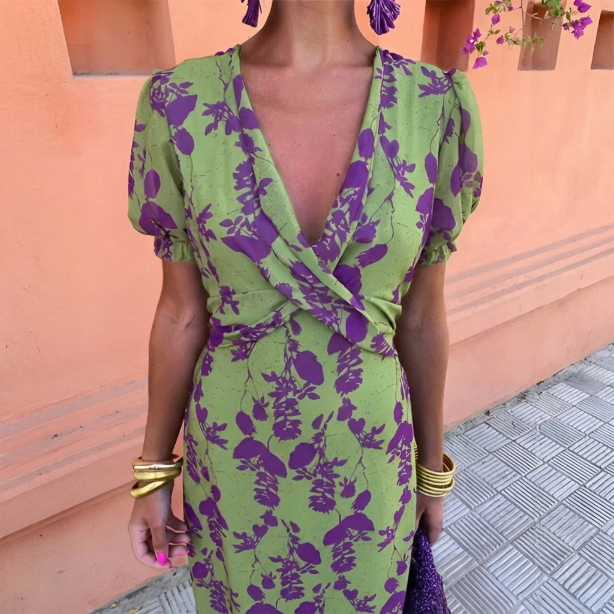 Elea™ | Floral wrap dress