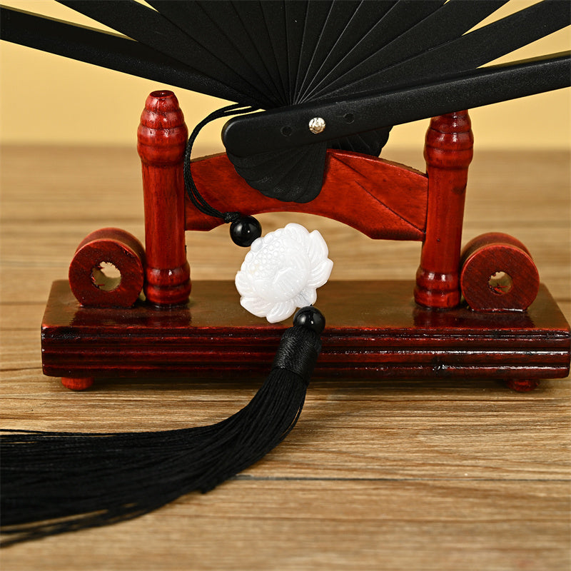 Buddha-Stones, Dragon, Phoenix, Tiger, Crane, Eagle, Wolf, Koi Fish, Hand Fan, Lotus Fan with Tassel
