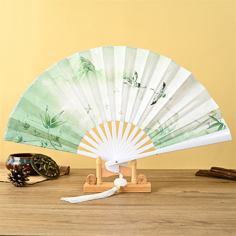 Buddha-Stones, Dragon, Phoenix, Tiger, Crane, Eagle, Wolf, Koi Fish, Hand Fan, Lotus Fan with Tassel