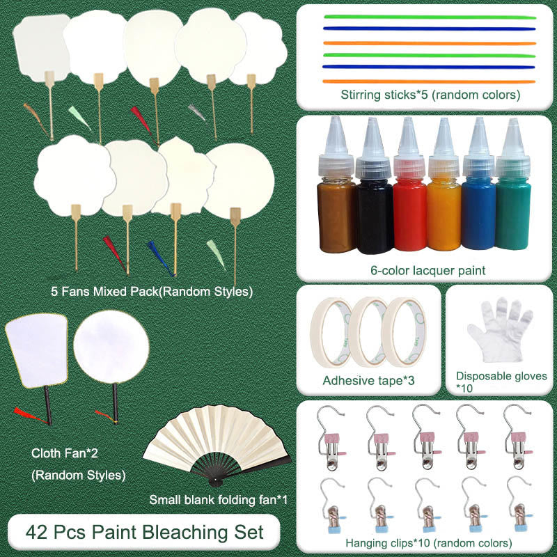 Buddha Steine DIY: Unbemalter chinesischer Lackfächer zum Gestalten