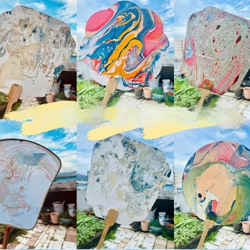 Buddha Steine DIY: Unbemalter chinesischer Lackfächer zum Gestalten