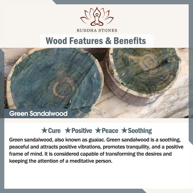 Grüner Sandelholz-Faltfächer mit eingraviertem Muster: Buddha-Steine, glückverheißende Wolken, Kranich, Pfau und Chang'e-Mond