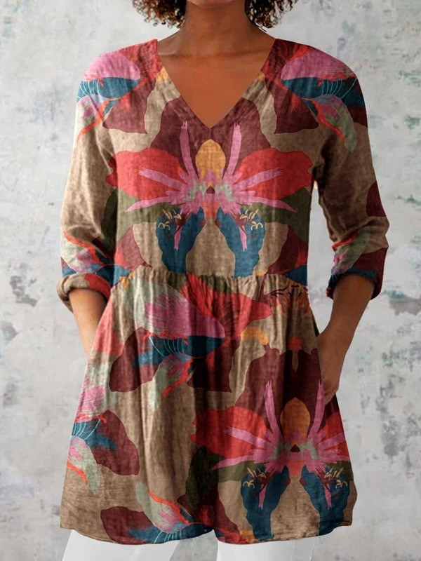 Alina | Lange Bluse mit auffälligem Design
