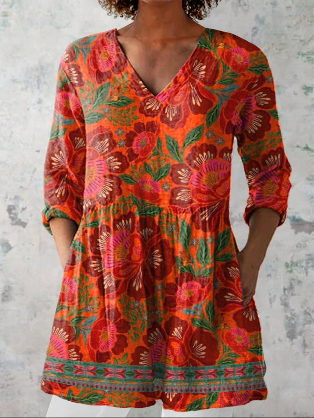 Kaia | Lange Bluse mit auffälligem Design