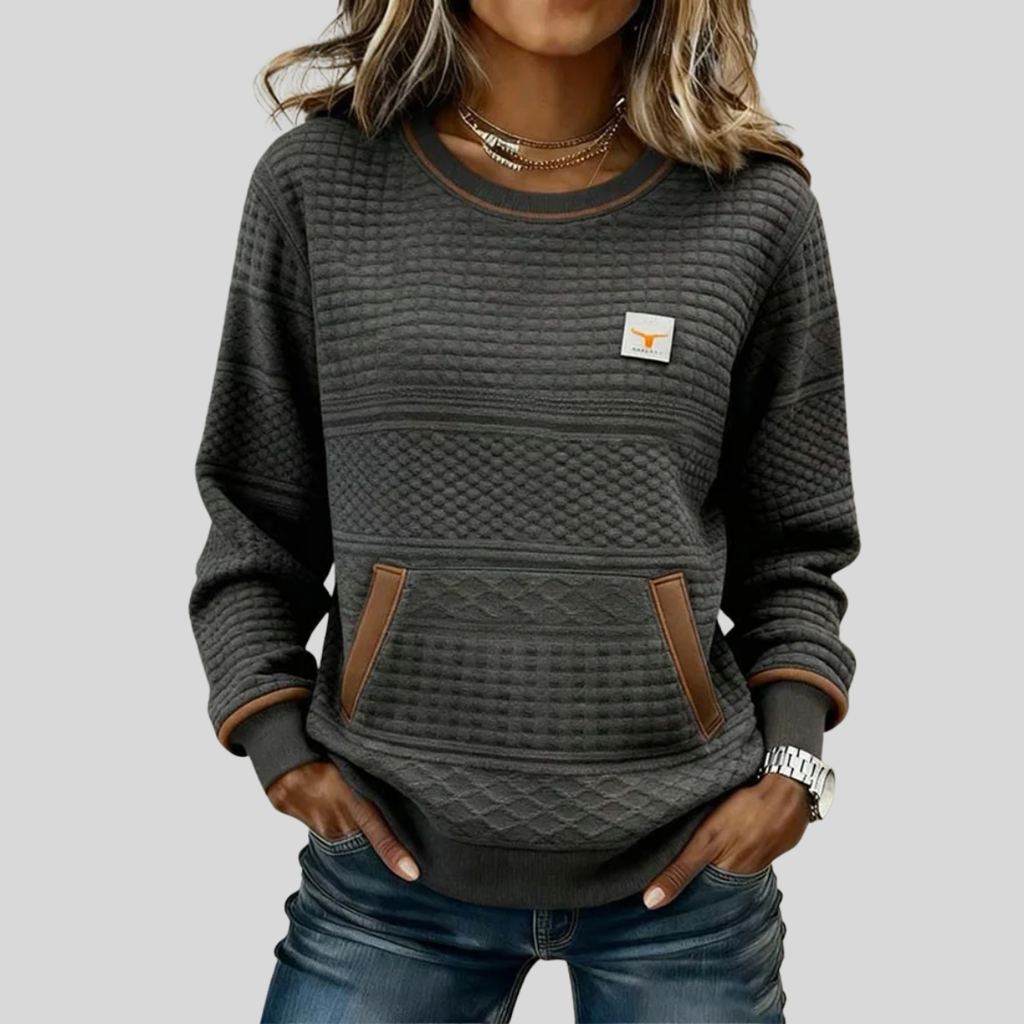 Noelle | Colorblock Rundhals-Sweatshirt