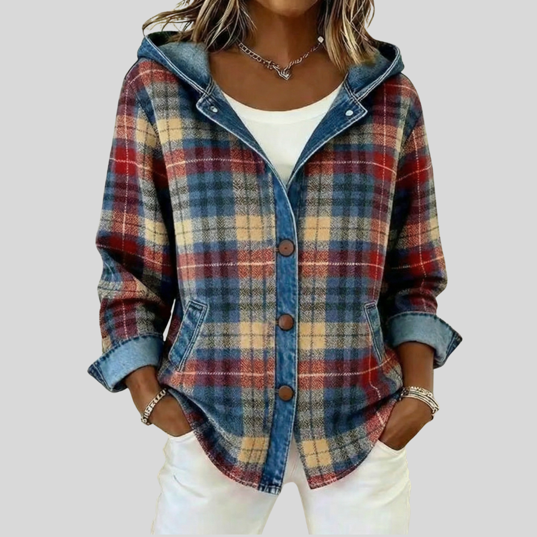 Hildred | Karo-Hemdjacke mit Kapuze