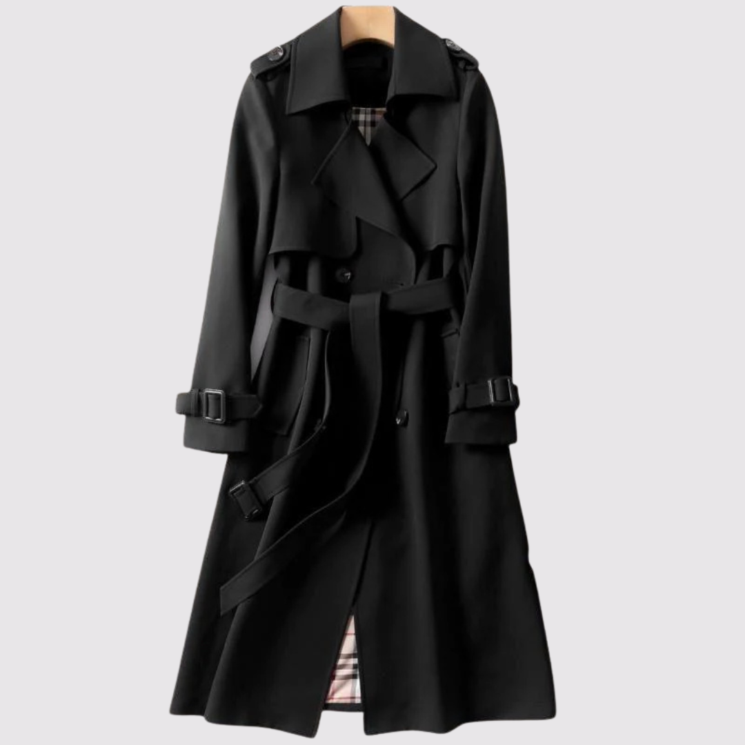 Sienna minimalist trench coat in sage green