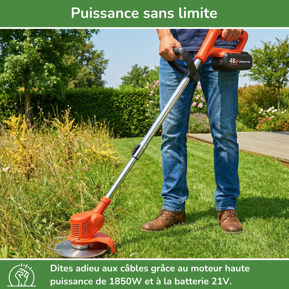 T80 Pro | Débroussailleuse Sans Fil Haute Puissance