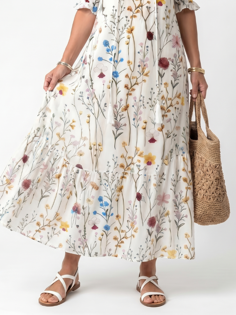 Midi-Boho-Kleid Nathalie mit Quasten