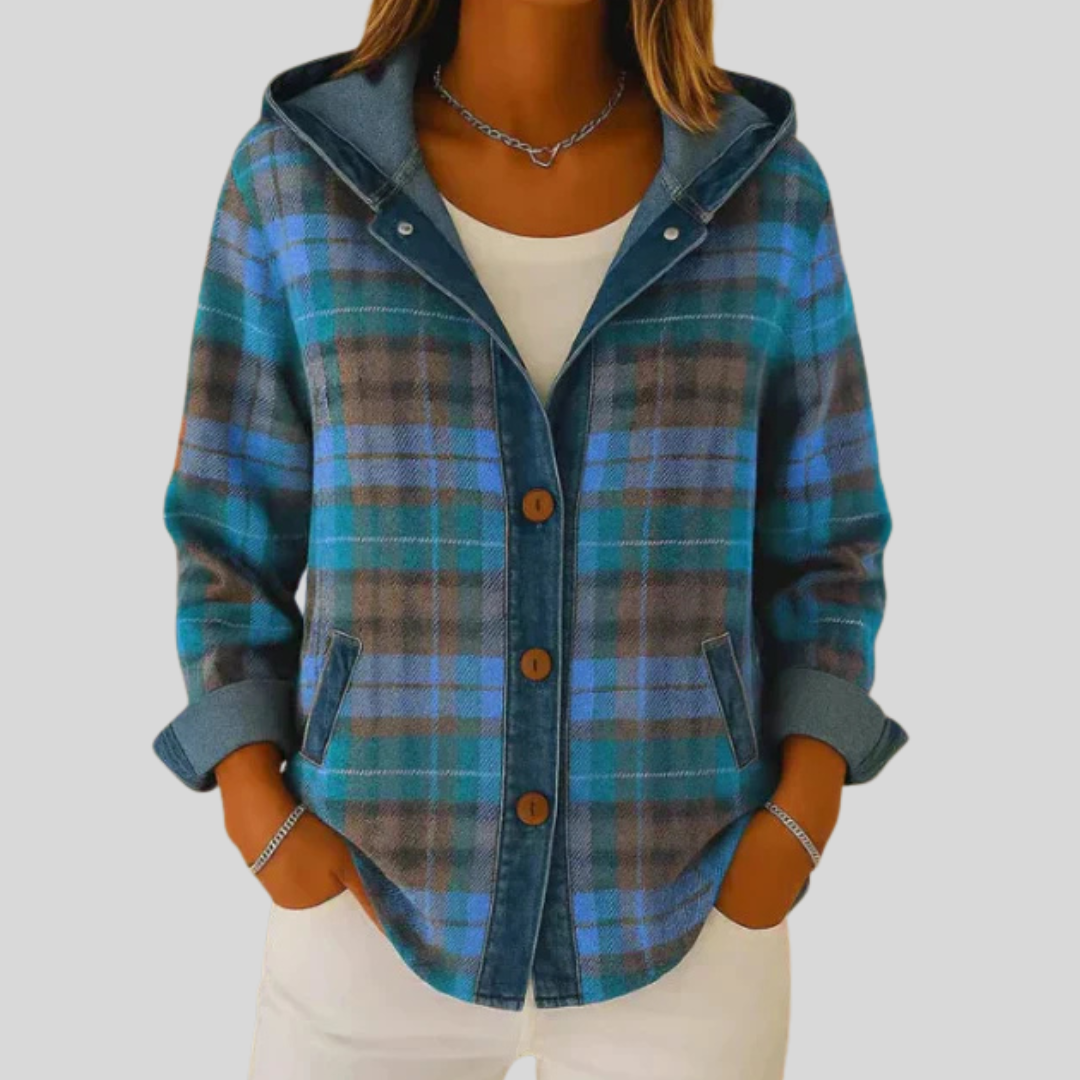 Hildred | Karo-Hemdjacke mit Kapuze