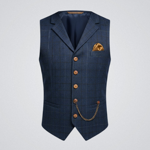 Vincenzo – Elegant tweed waistcoat for men