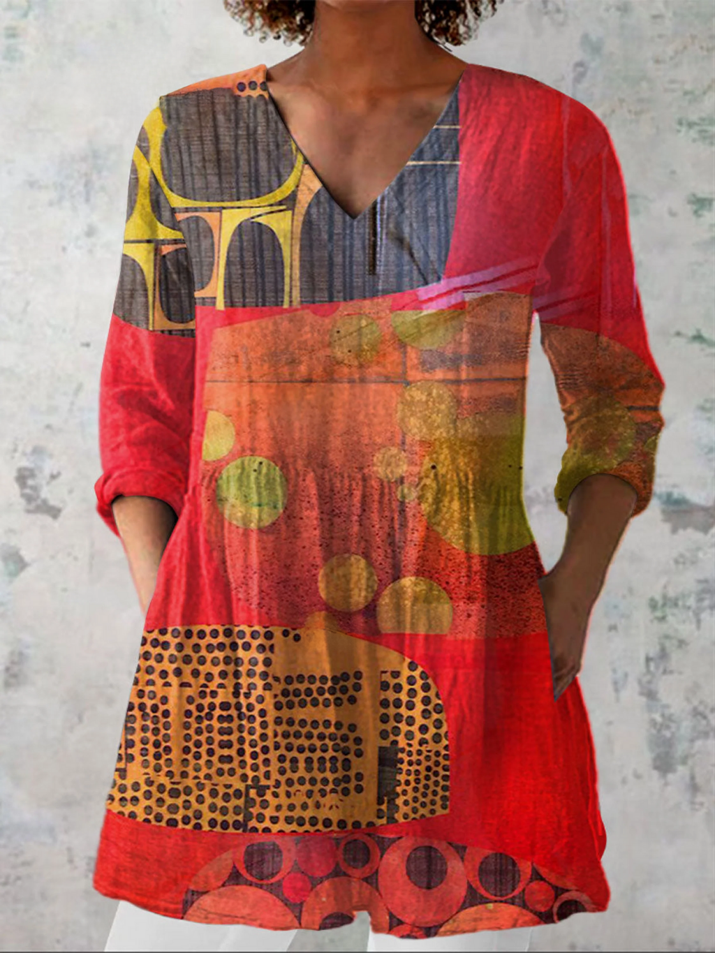 Skylar | Lange Bluse mit auffälligem Design
