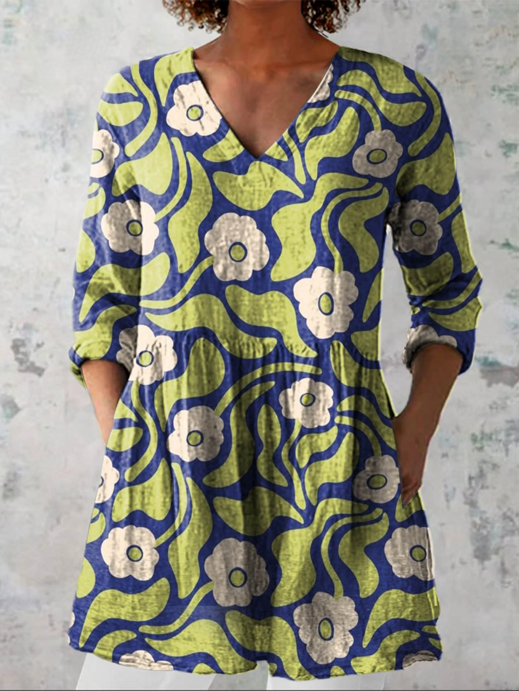 Talia | Lange Bluse mit auffälligem Design