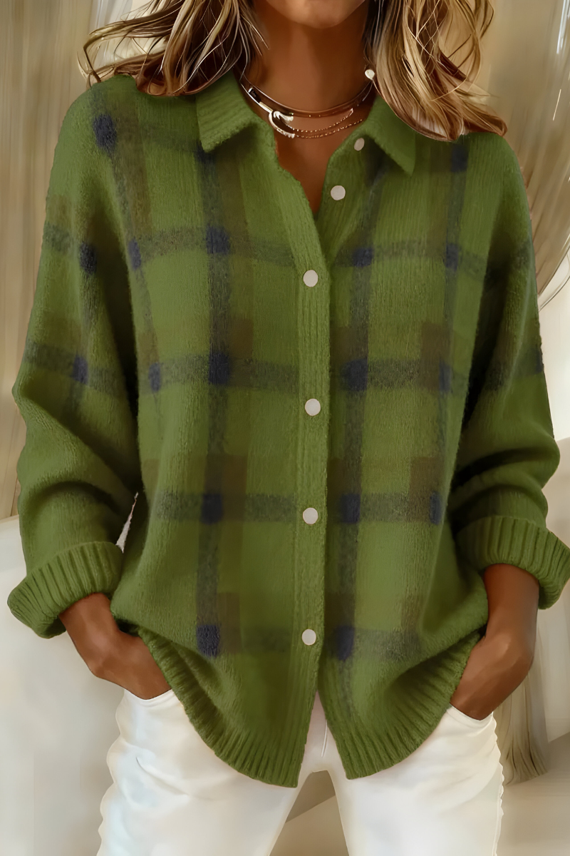 Candela | Pull en Tricot à Motif Carreaux