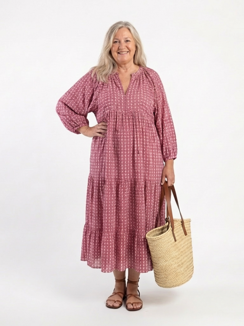 "Arlette | Midi-Kleid mit langen Ärmeln" can be rewritten as "Arlette | Midi-Kleid in Langarm-Design".