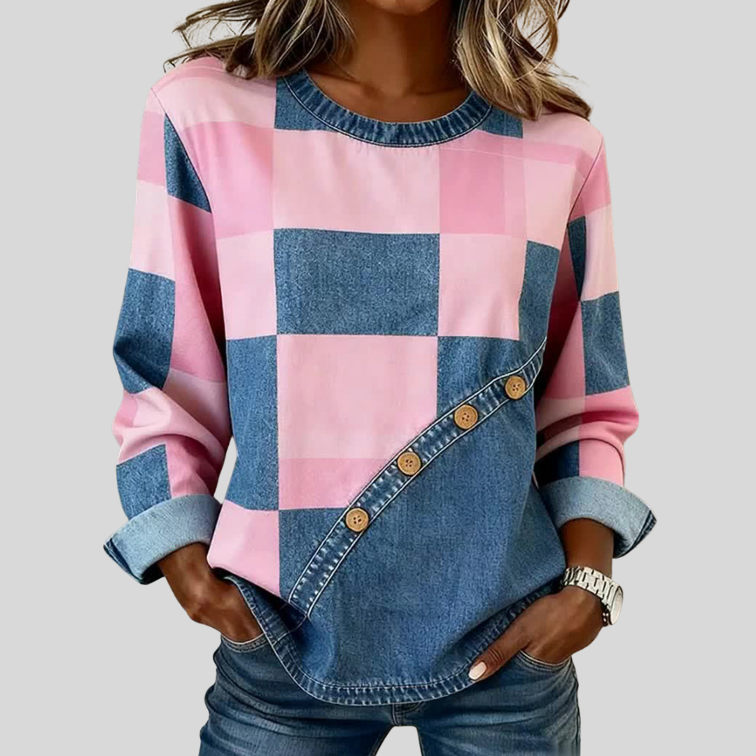 Tindelle | Artistic Patchwork Sweatshirt