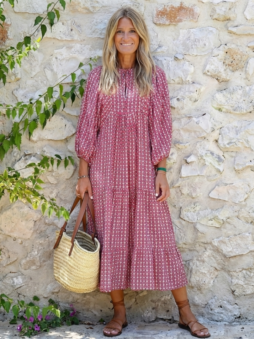 "Arlette | Midi-Kleid mit langen Ärmeln" can be rewritten as "Arlette | Midi-Kleid in Langarm-Design".