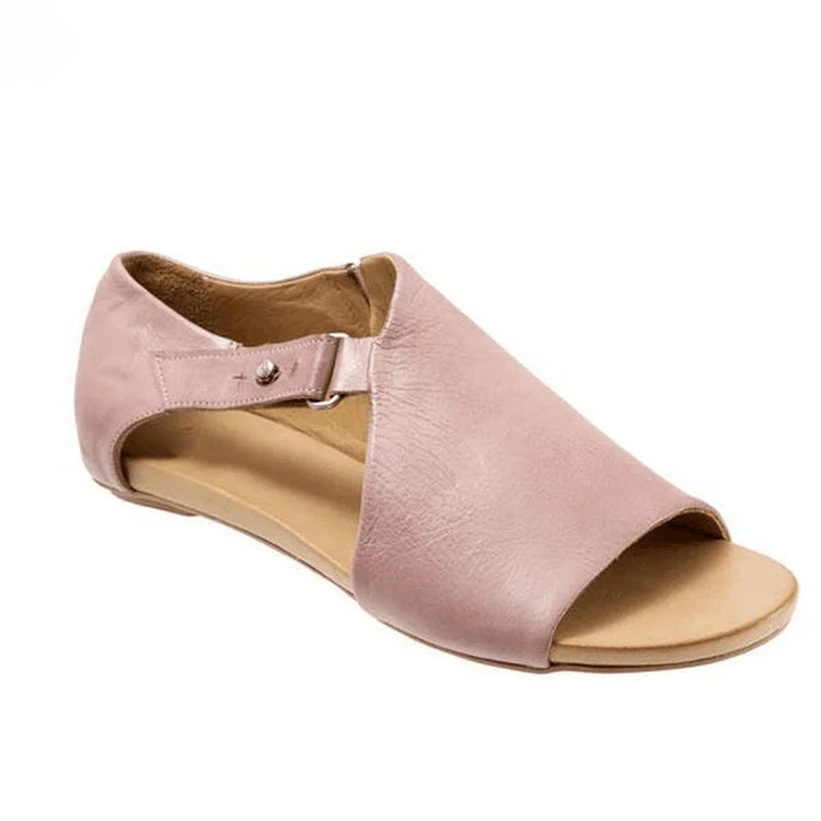 Asymmetrische Cut-Out Peeptoe Sandalen mit Riemen und Schnallenverschluss