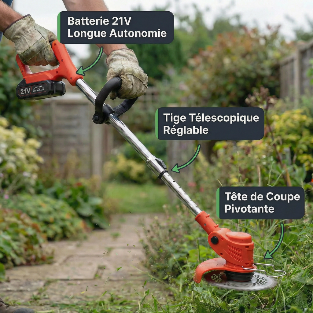 T80 Pro | Débroussailleuse Sans Fil Haute Puissance