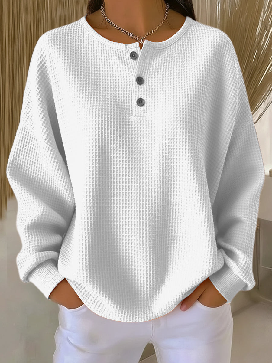 Milagros | Gofré Henley Sweatshirt
