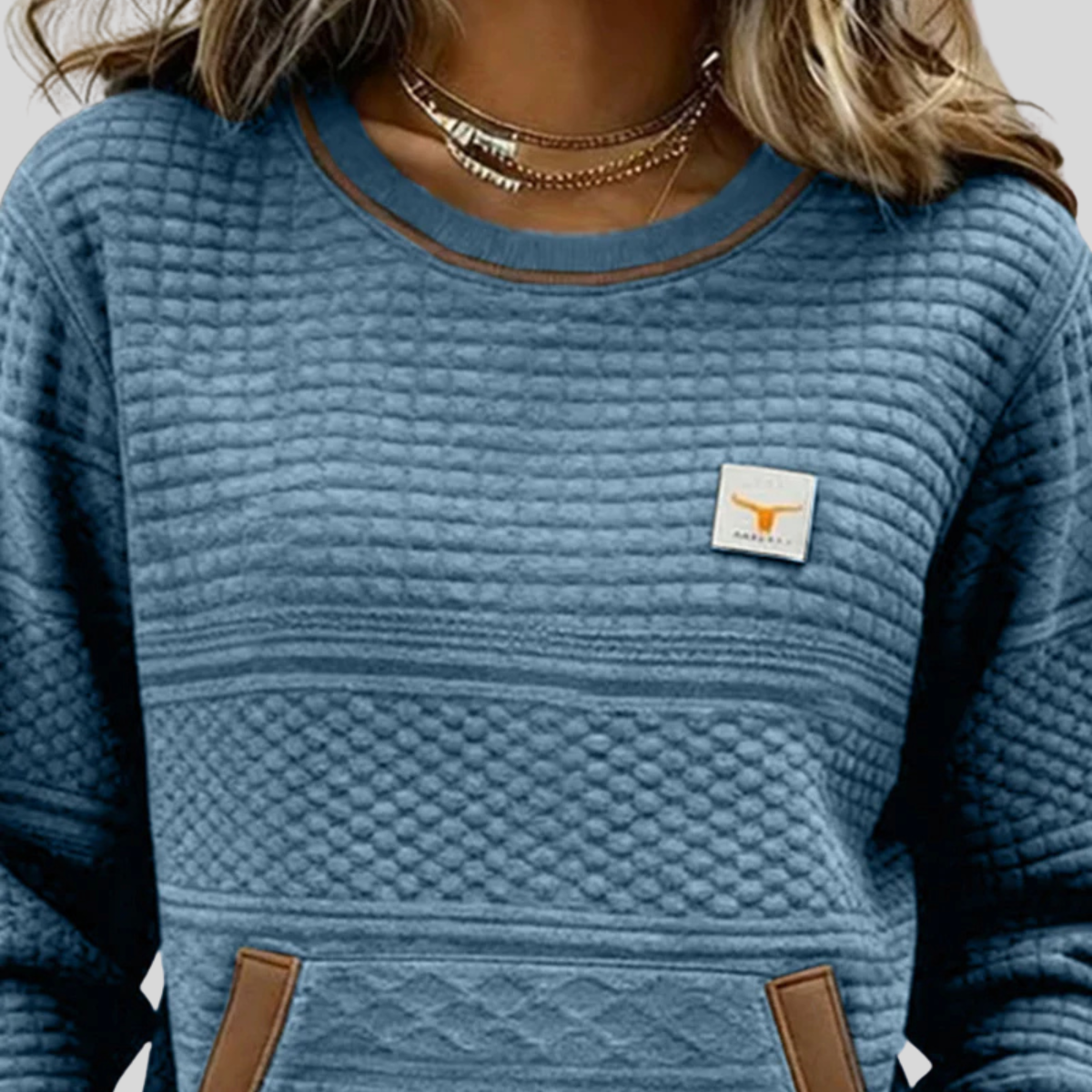 Noelle | Colorblock Rundhals-Sweatshirt