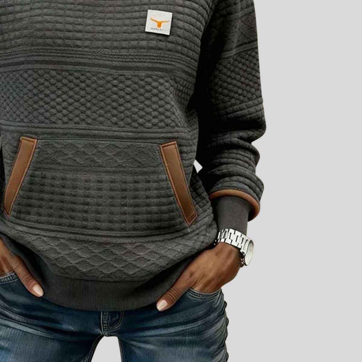 Noelle | Colorblock Rundhals-Sweatshirt