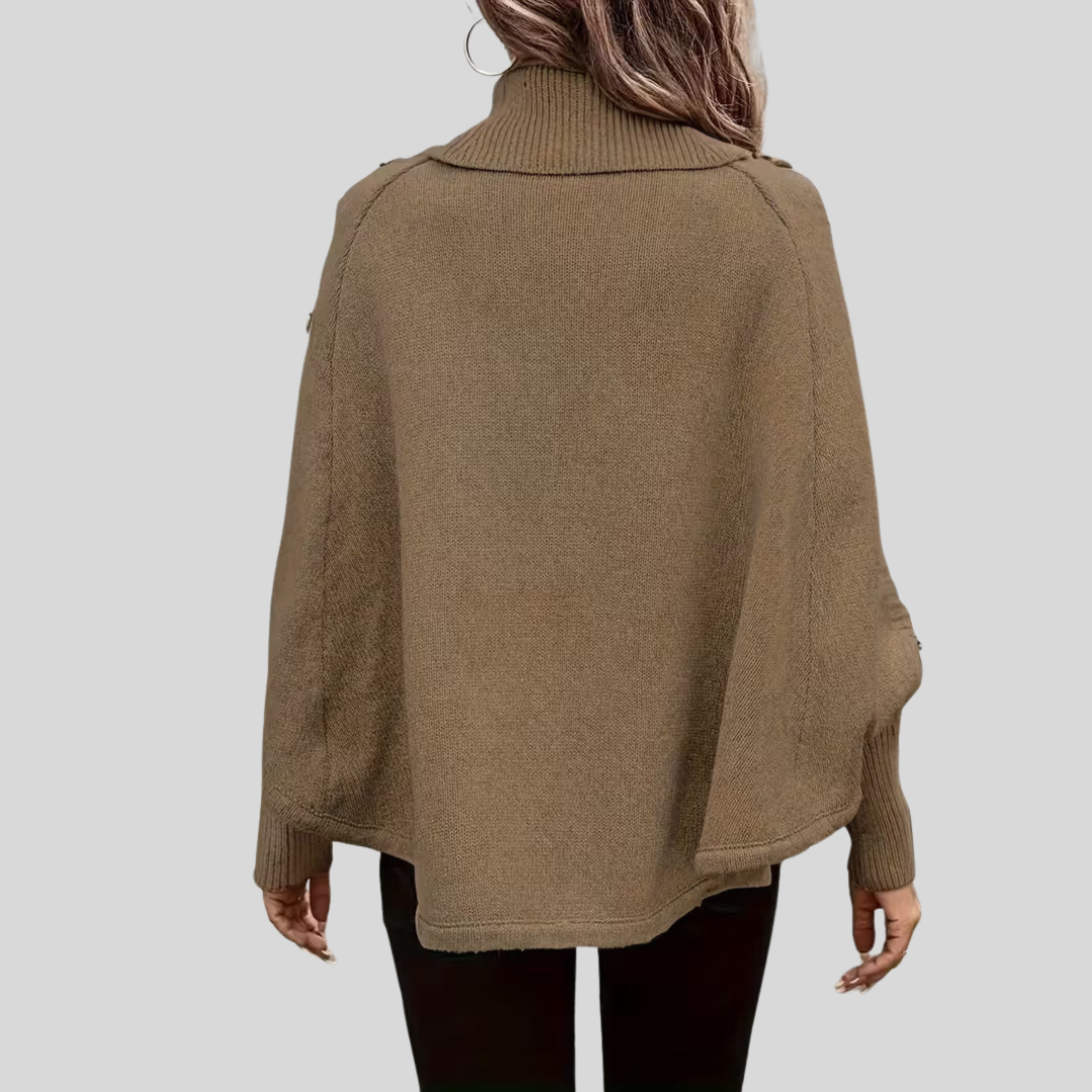 Norelle | Hochkragen-Strickpullover mit Zopfmuster
