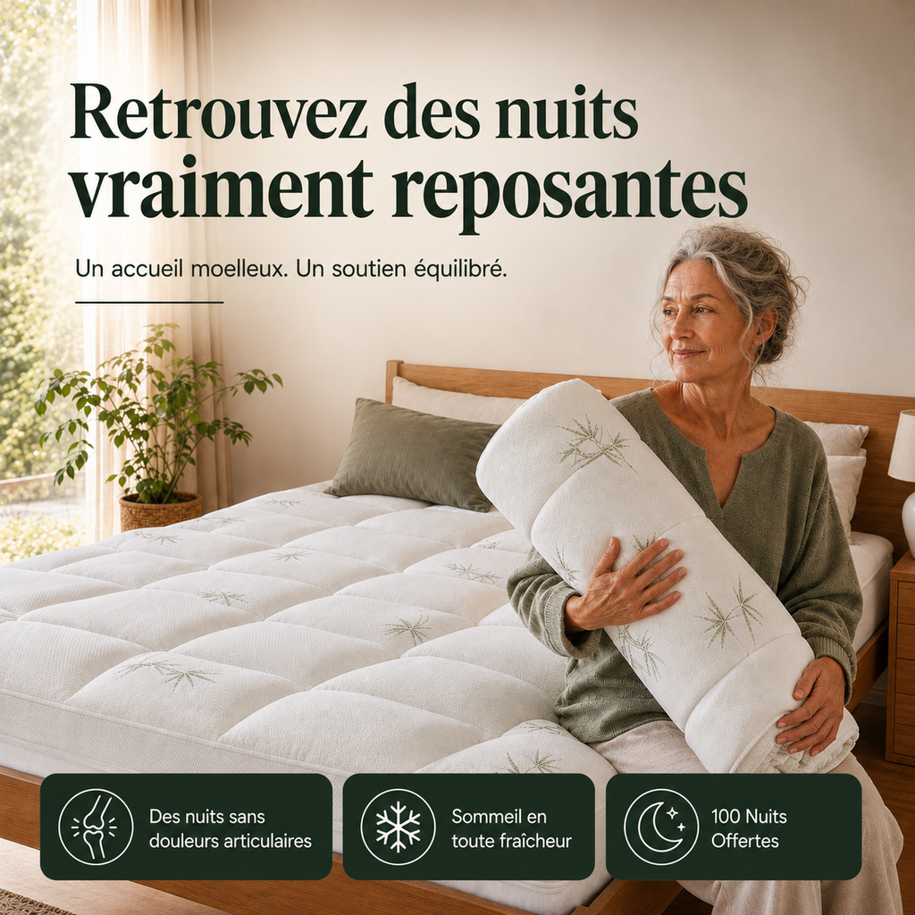 Bambéa™ | Surmatelas Confort en Bambou