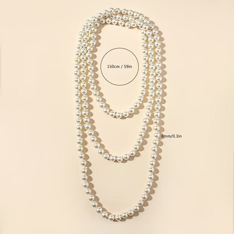 Zeitlose Doppel-Perlen-Halskette