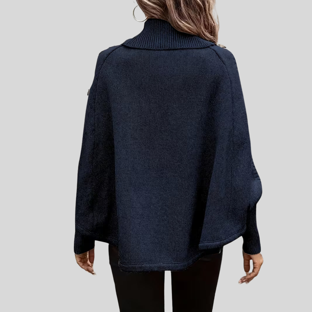 Norelle | Hochkragen-Strickpullover mit Zopfmuster