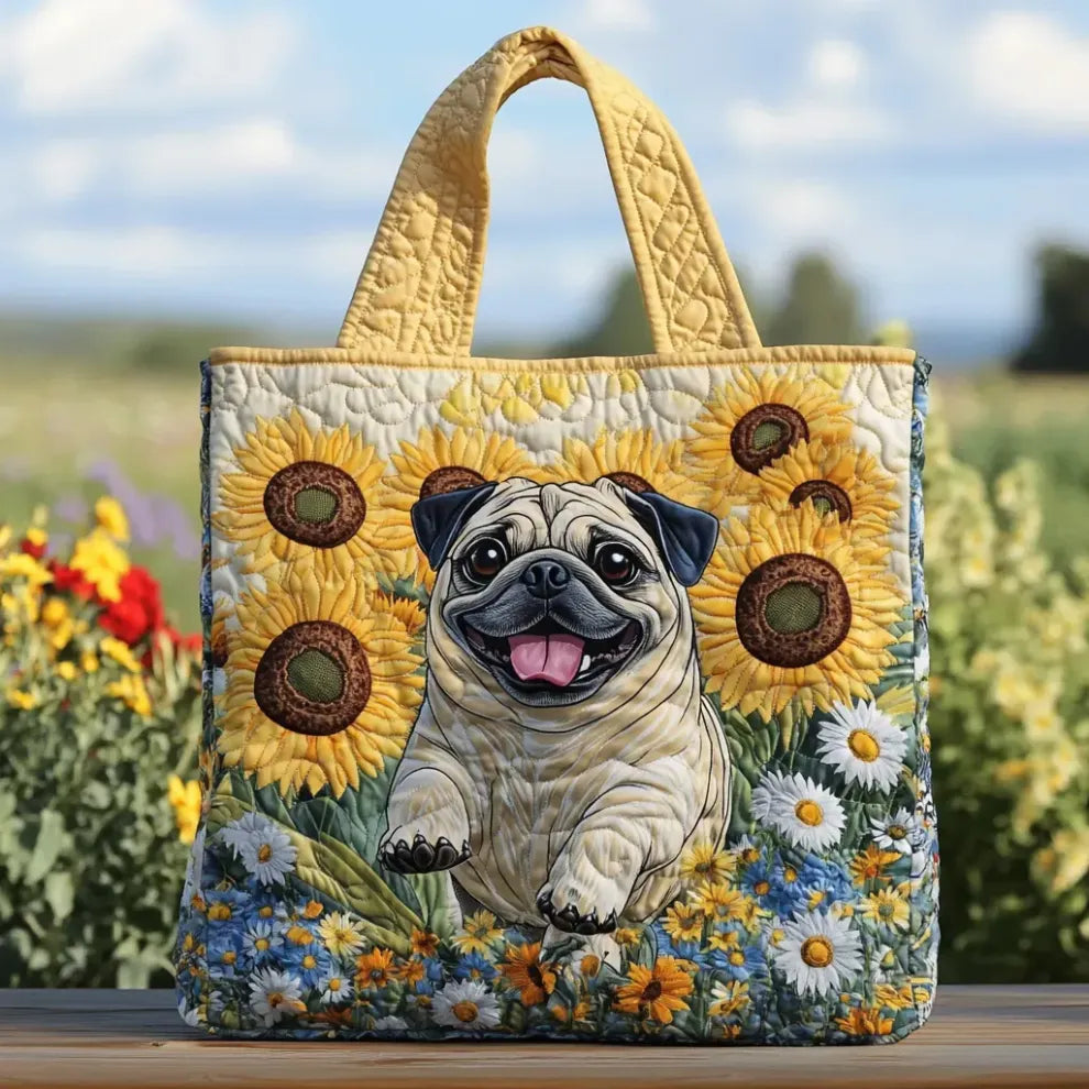 Sunny Paws | Handcrafted Quilted Tote Bag