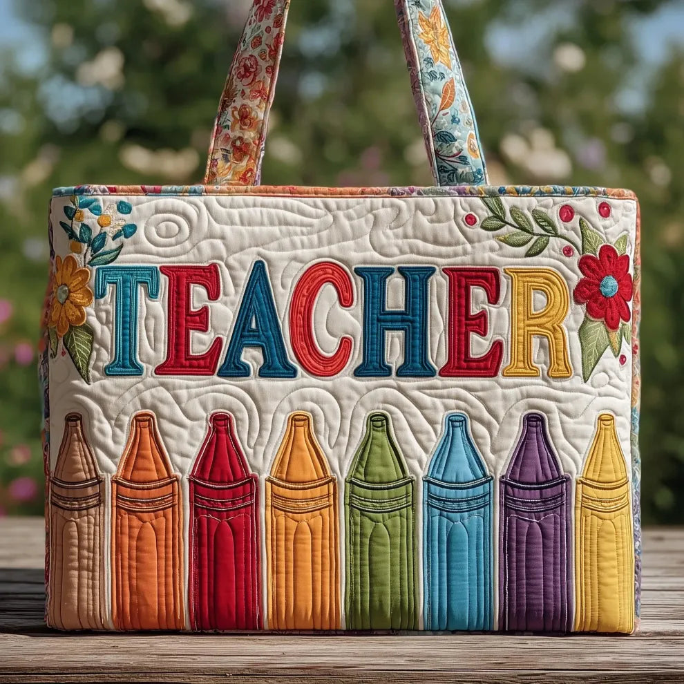 Gift for Teacher | Handmade quilted bag