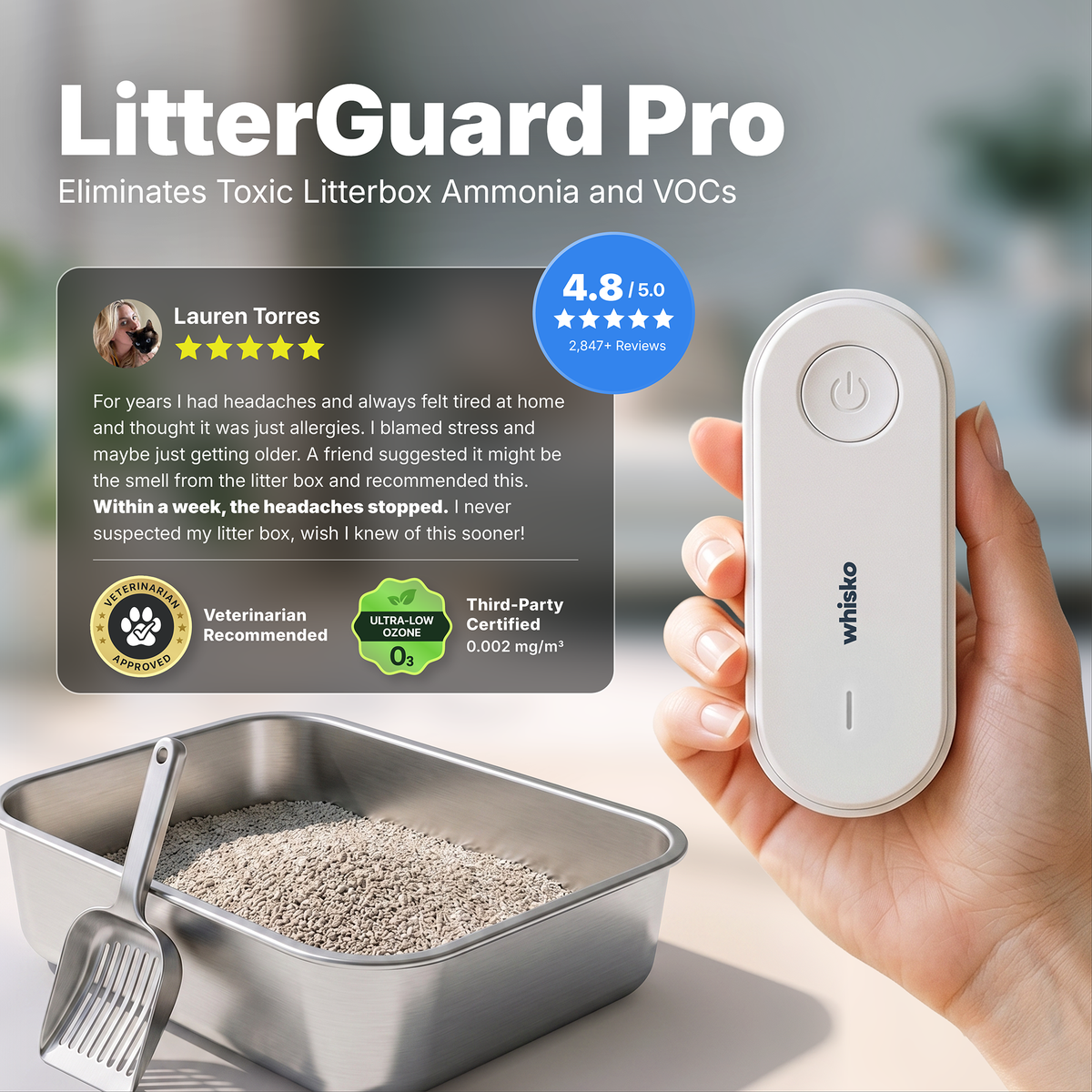 Geruchsneutralisierer für die Katzentoilette