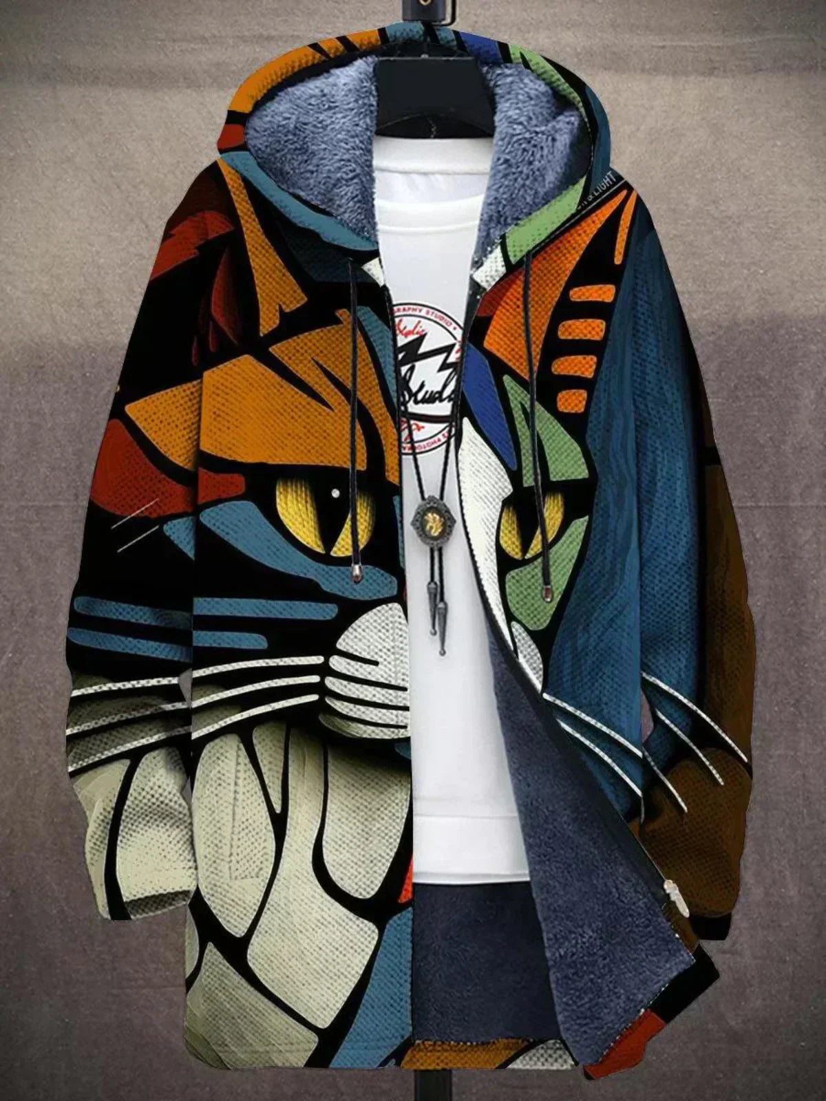 Bronte™ - Luxuriöse Kunstinspirierte Kapuzenjacke mit Reißverschluss