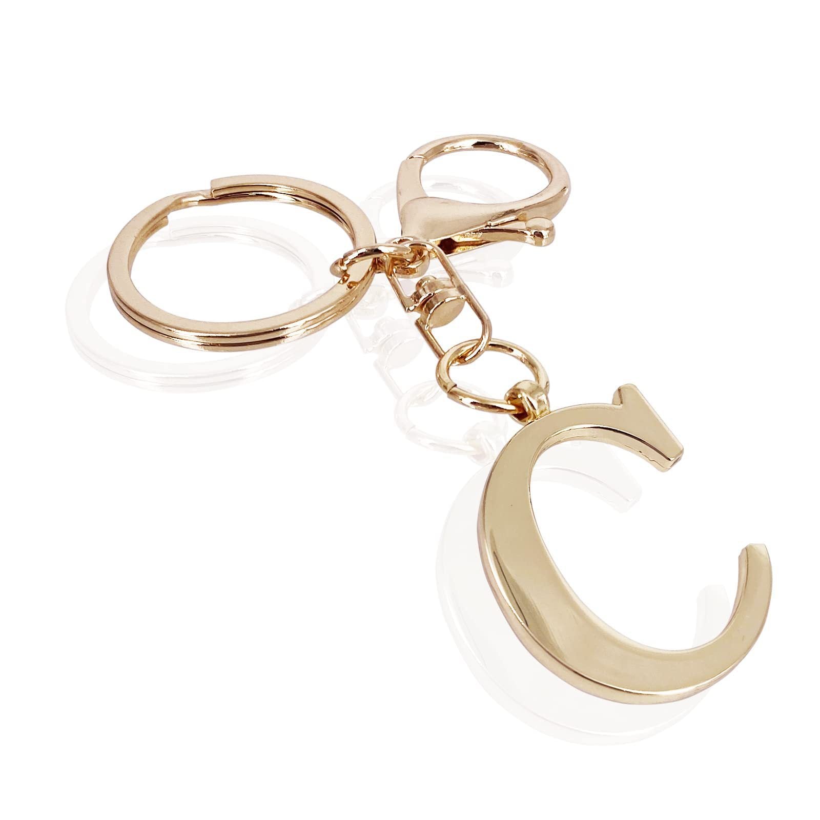 Initiale | Eleganter goldener Schlüsselanhänger