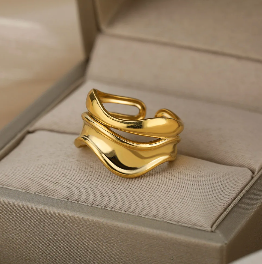 Bague « Imperial » plaquée or 18 carats