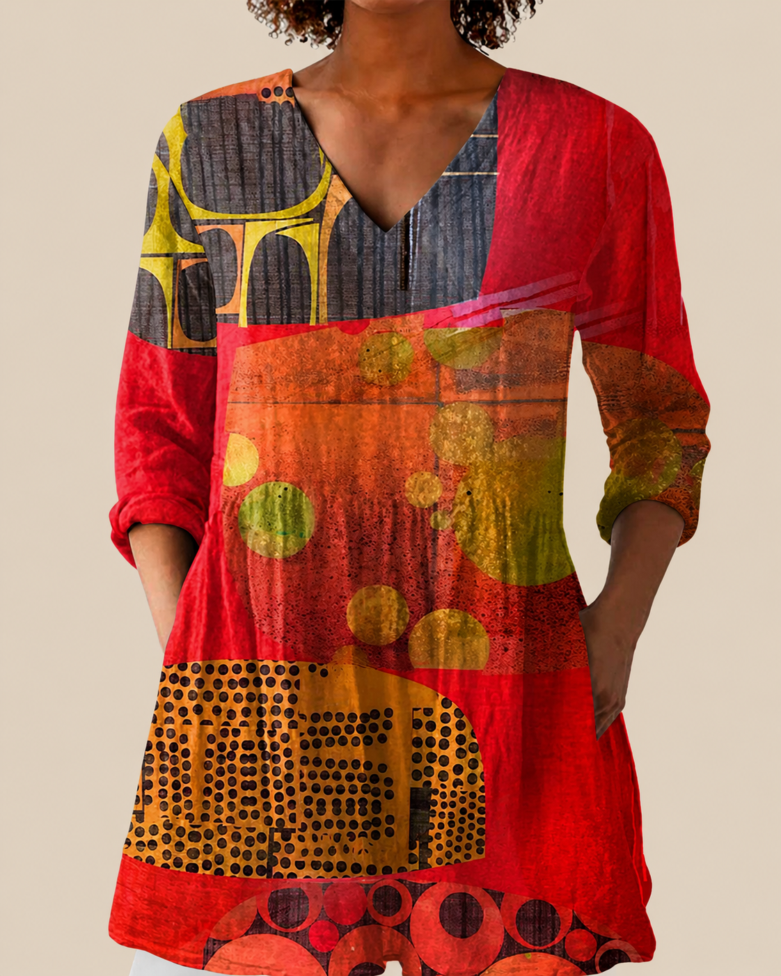 Skylar | Lange Bluse mit auffälligem Design