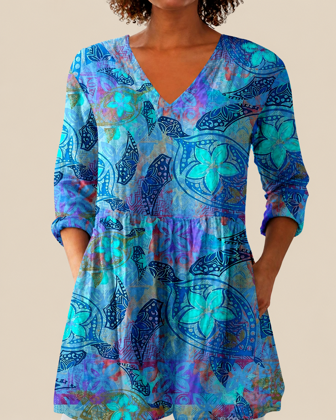 Riley | Lange Bluse mit auffälligem Design