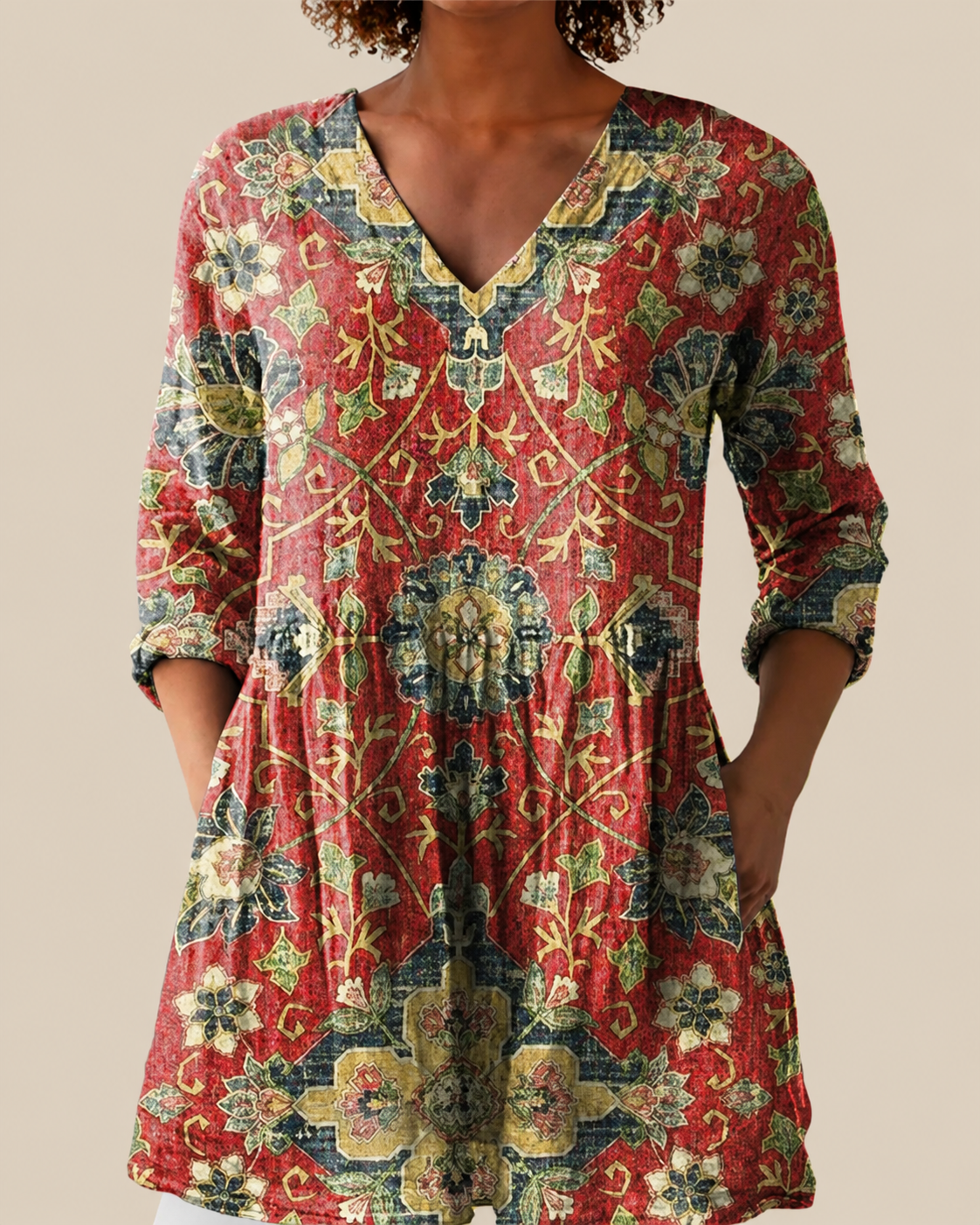 Wren | Lange Bluse mit auffälligem Design