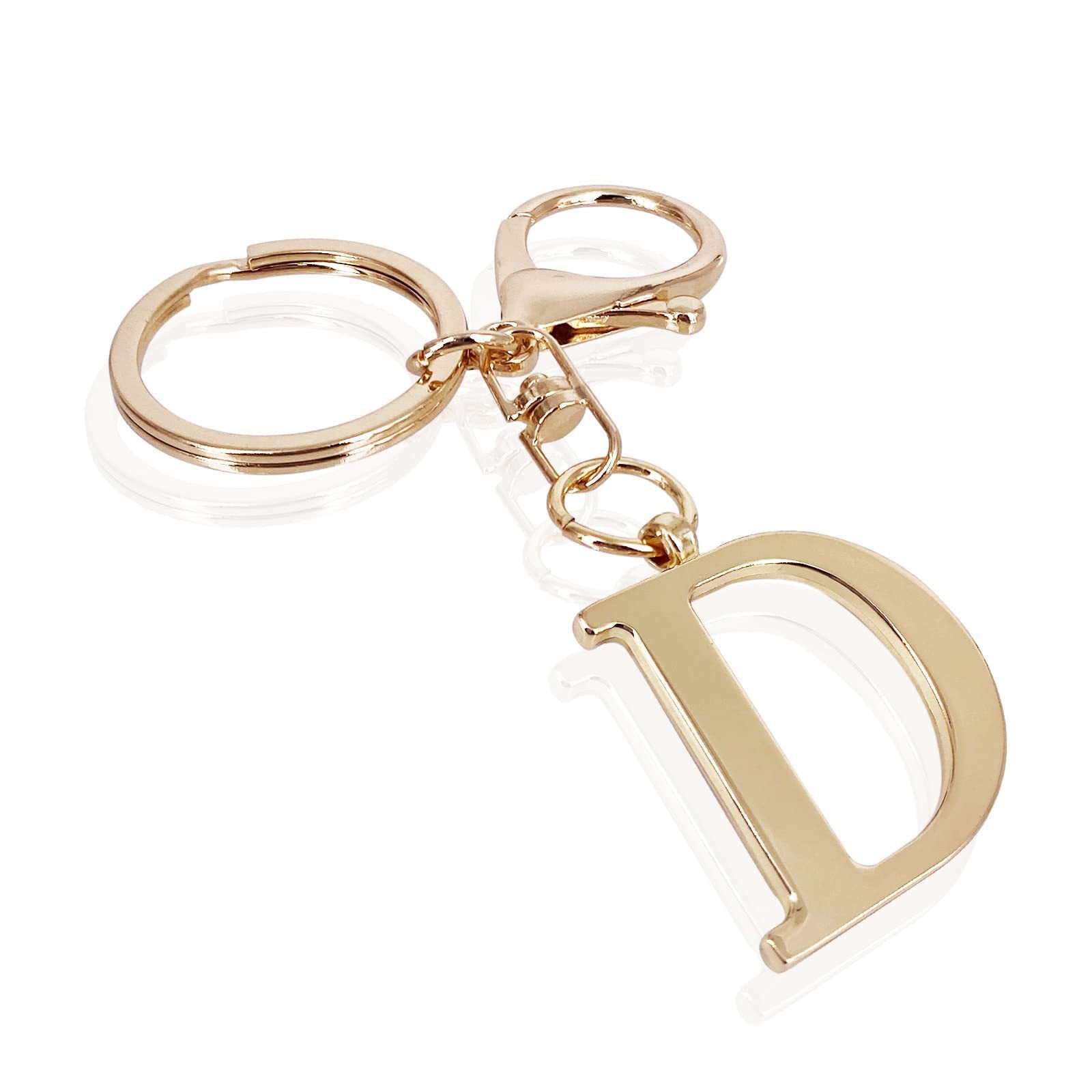 Initiale | Eleganter goldener Schlüsselanhänger