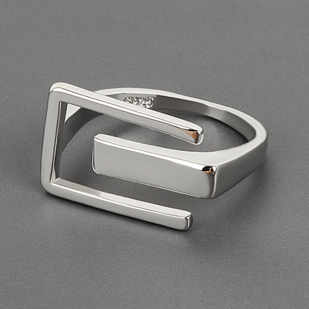 Bague ajustable en argent 925, de style moderne