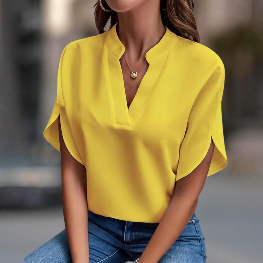 Elena Elegant women's blouse with V-neck