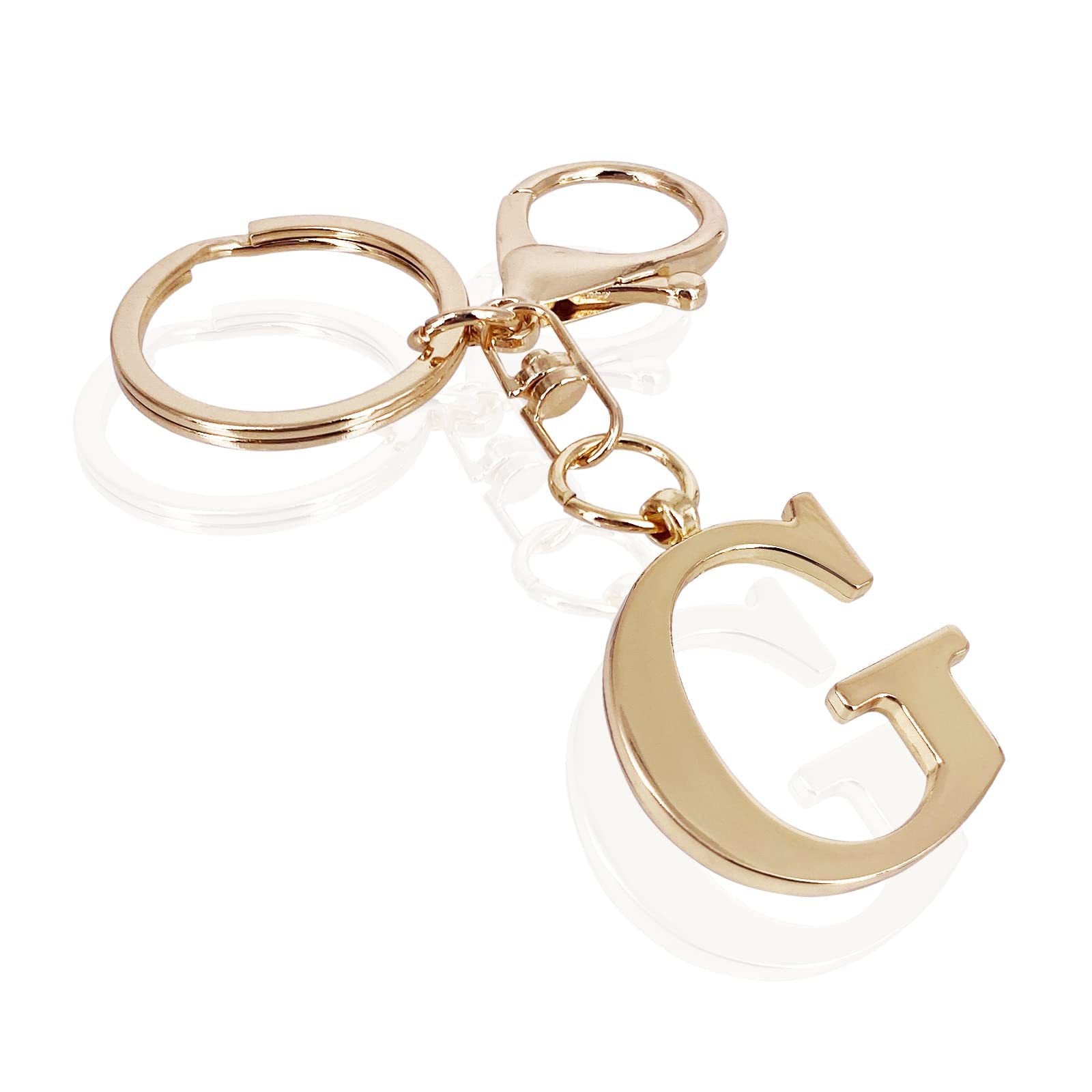 Initiale | Eleganter goldener Schlüsselanhänger